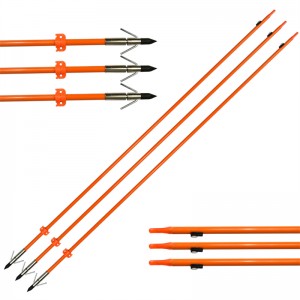 110021-OG Elong Outdoor Od8mm 32inch Bowfishing Arrow Fiberglass Arbore de pescuit de pescuit care utilizează