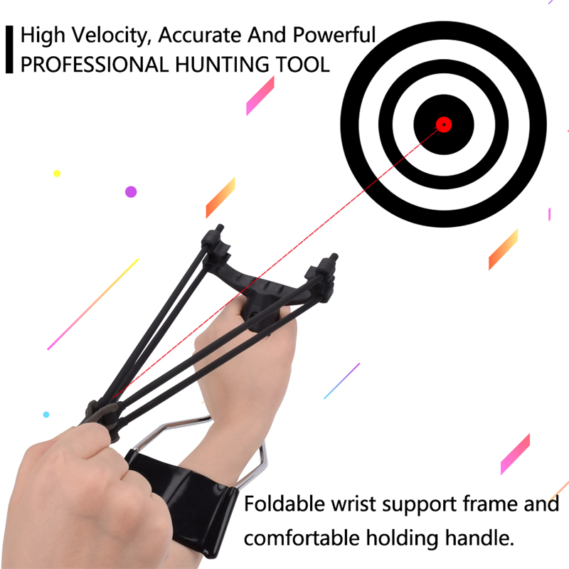 Elong în aer liber 3100g8-03 Set profesional Slingshot, vânătoare în aer liber sling împușcat cu mare viteză catapultă pentru adulți și copii