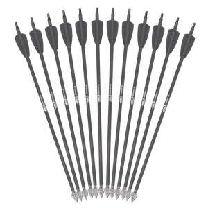 15inches ID6.2mm șuruburi cu săgeți de carbon cu 2inches Black Pane pentru arbaleta RX