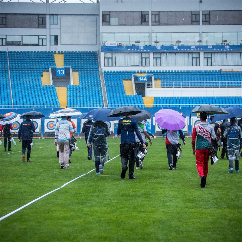 Cupa Mondială de tir cu arcul din Shanghai Hyundai în ploile torențiale